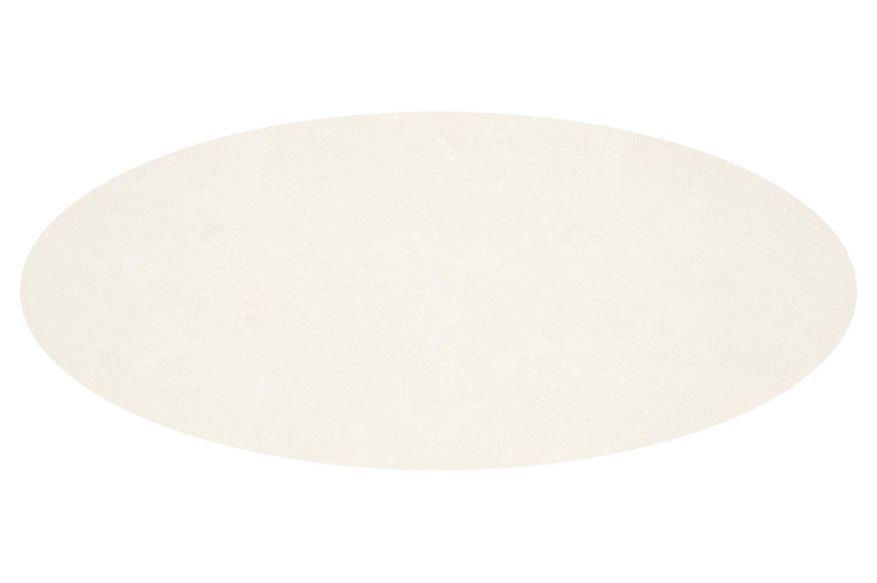 Pamplona tuintafel ovaal in wit aluminium en sintered stone Crema minerale - L 270 x B 120 x H 72 cm