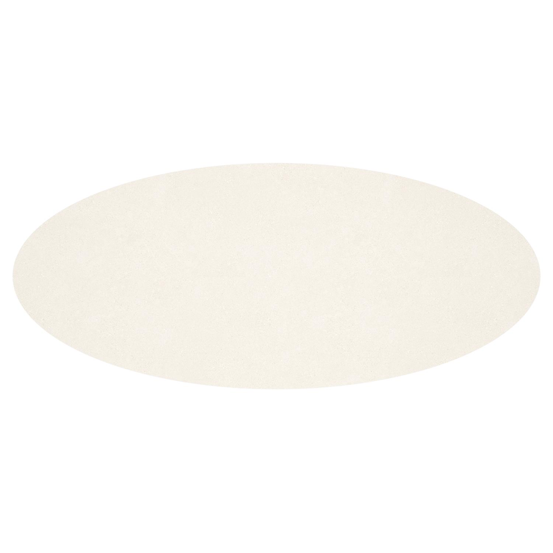 Pamplona tuintafel ovaal in wit aluminium en sintered stone Crema minerale - L 270 x B 120 x H 72 cm