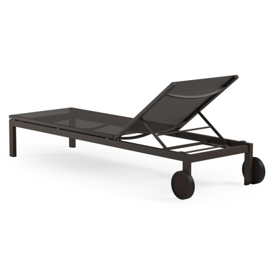 Caravelle verstelbaar ligbed in donkerbruin aluminium