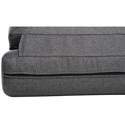 Fauteuil de jardin Mismo 1-pl en aluminium anthracite avec coussin en polyester gris