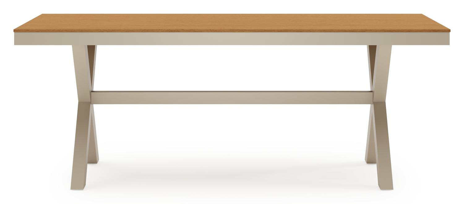 Bahia tuintafel rechthoekig in beige aluminium en polywood - L 200 x B 89 x H 75 cm