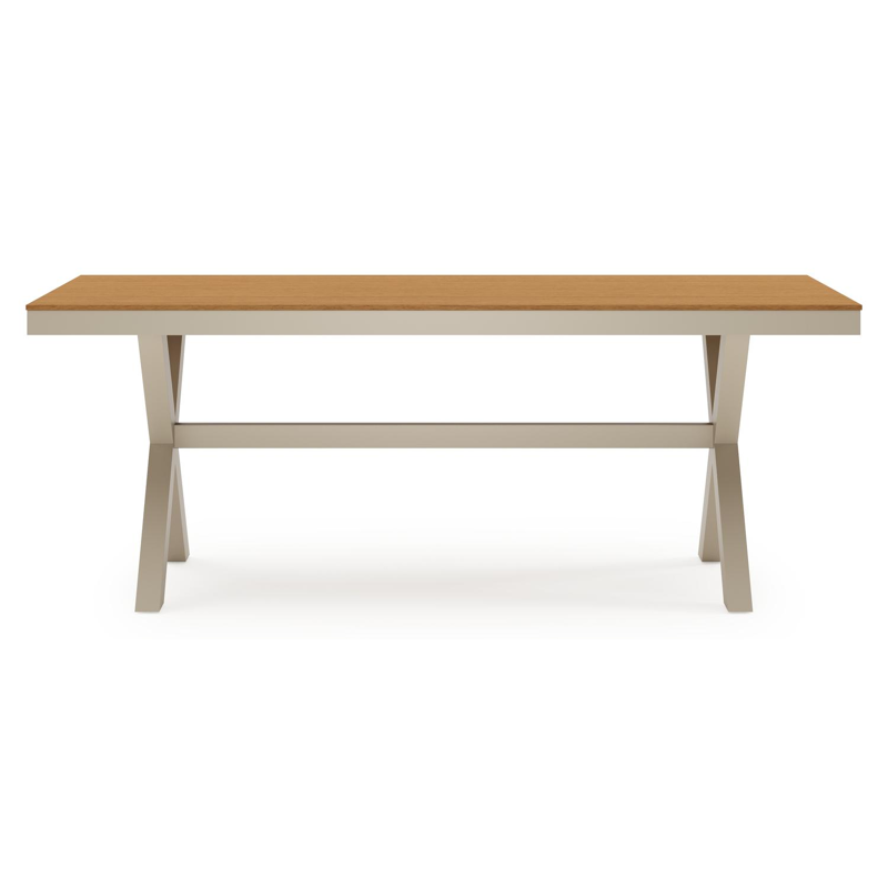 Bahia tuintafel rechthoekig in beige aluminium en polywood - L 200 x B 89 x H 75 cm