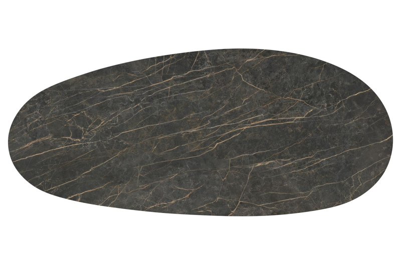 Amico tuintafel mango in zwart aluminium en volkeramiek Black Obsession - L 320 x B 140 x H 73.5 cm