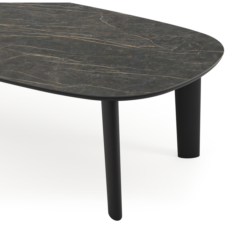 Amico tuintafel bombo in zwart aluminium en volkeramiek Black Obsession - L 270 x B 125 x H 73.5 cm