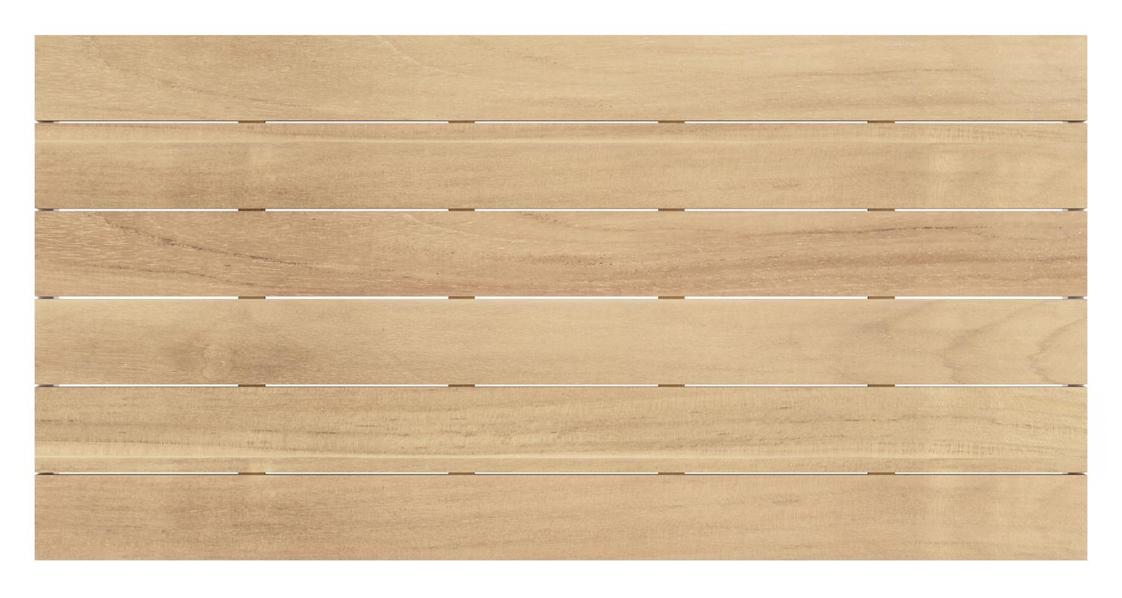 Capri tuintafel in wit aluminium en teak - L 200 x B 100 x H 75,5 cm