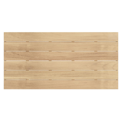 Capri tuintafel in wit aluminium en teak - L 200 x B 100 x H 75,5 cm