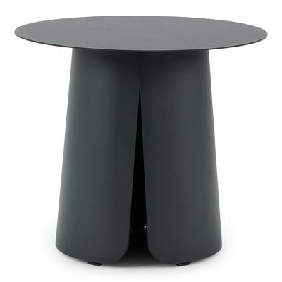 Avila bijzettafel in zwart aluminium - Dia. 45 x H 39 cm