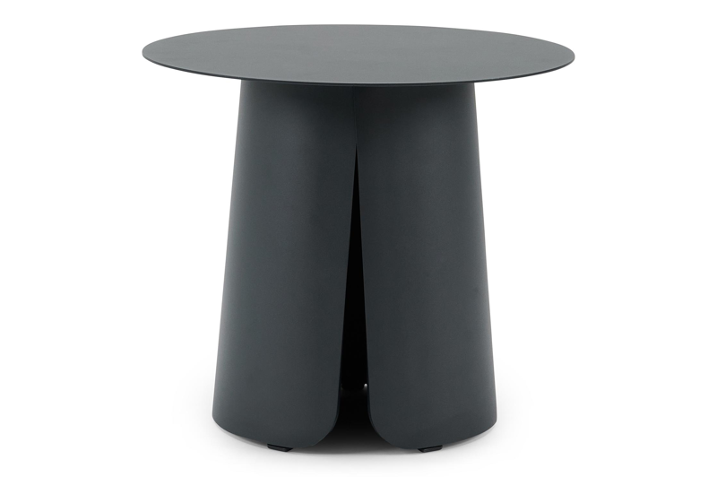 Avila bijzettafel in zwart aluminium - Dia. 45 x H 39 cm