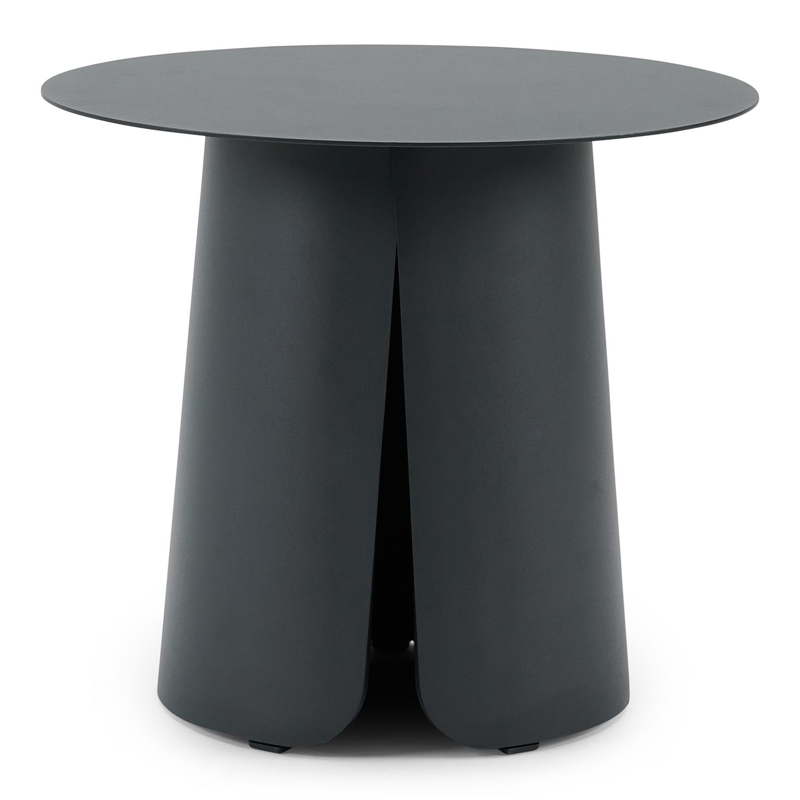 Avila bijzettafel in zwart aluminium - Dia. 45 x H 39 cm