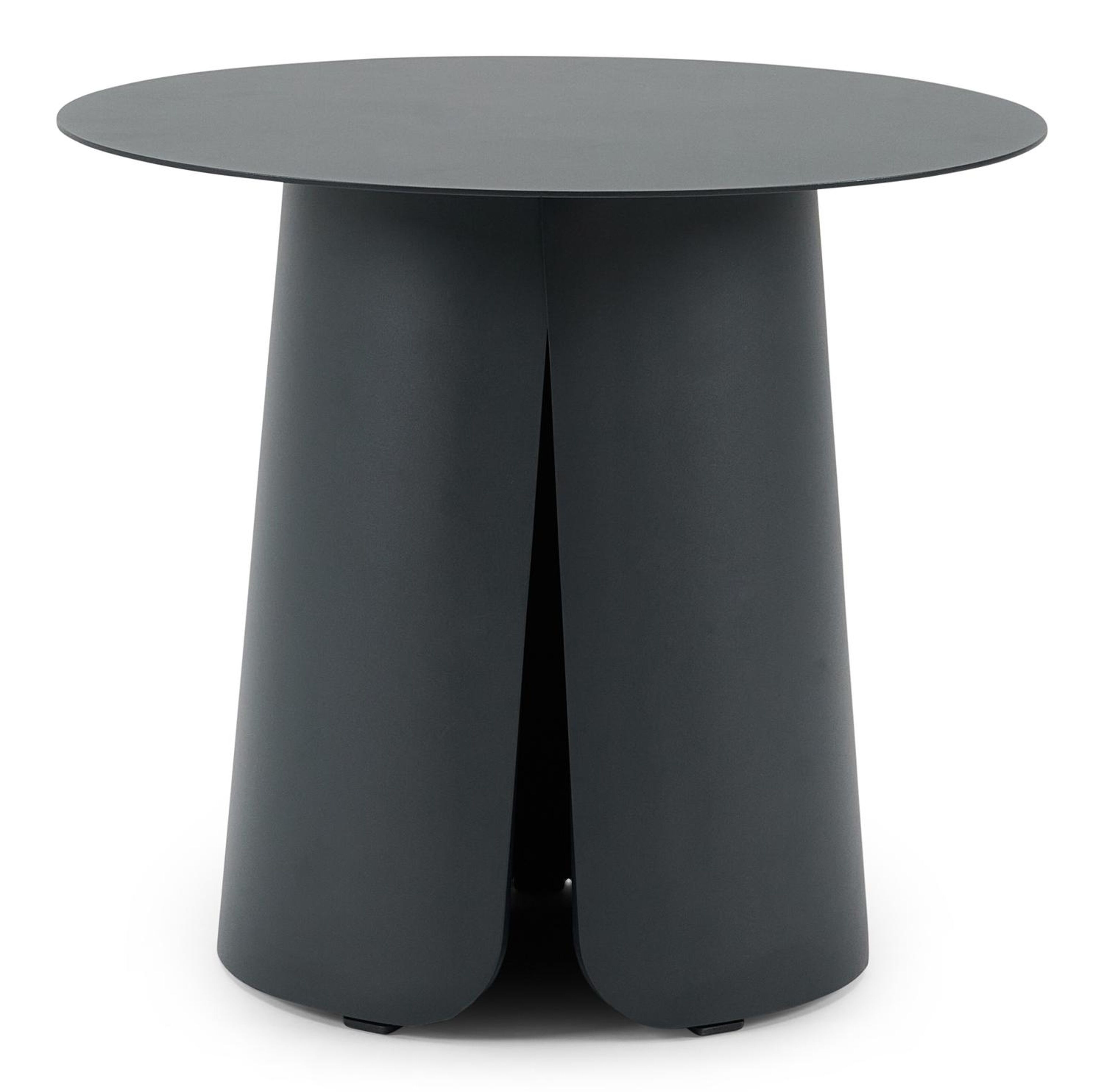 Avila bijzettafel in zwart aluminium - Dia. 45 x H 39 cm