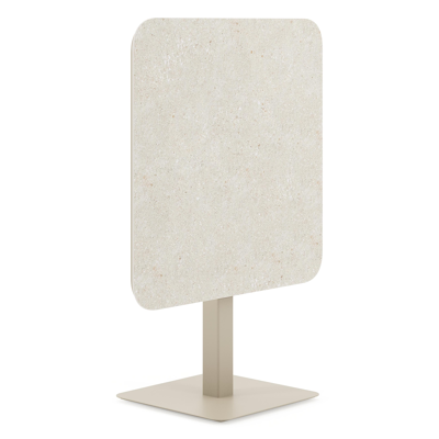 Fano kantelbare tuintafel afgerond vierkant in beige aluminium en volkeramiek Shilin L 80 x B 80 x H 72.50 cm x H 72.50 cm