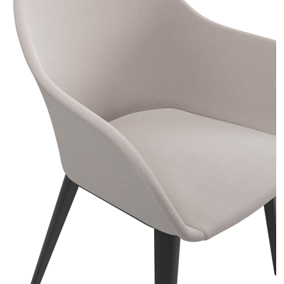 Cesano tuinstoel in zwart aluminium en beige dubbele textilene