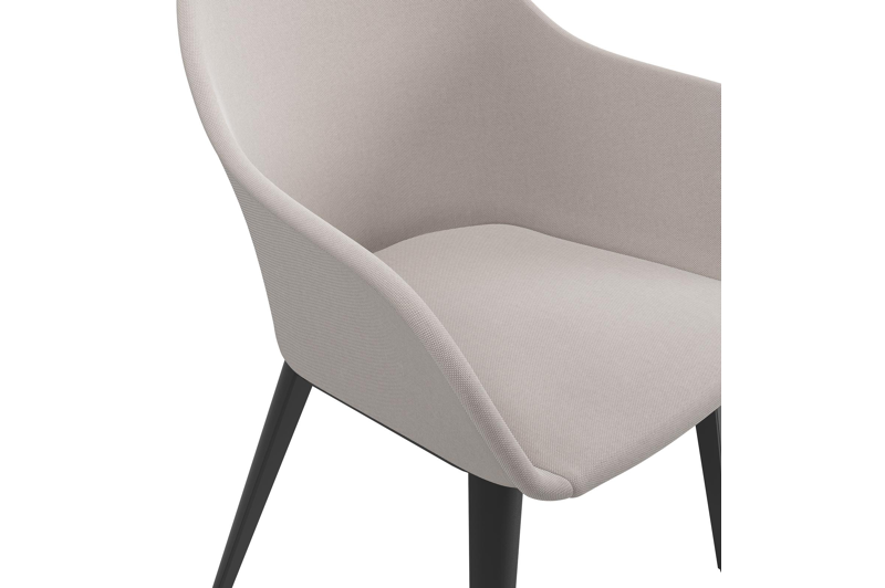 Cesano tuinstoel in zwart aluminium en beige dubbele textilene