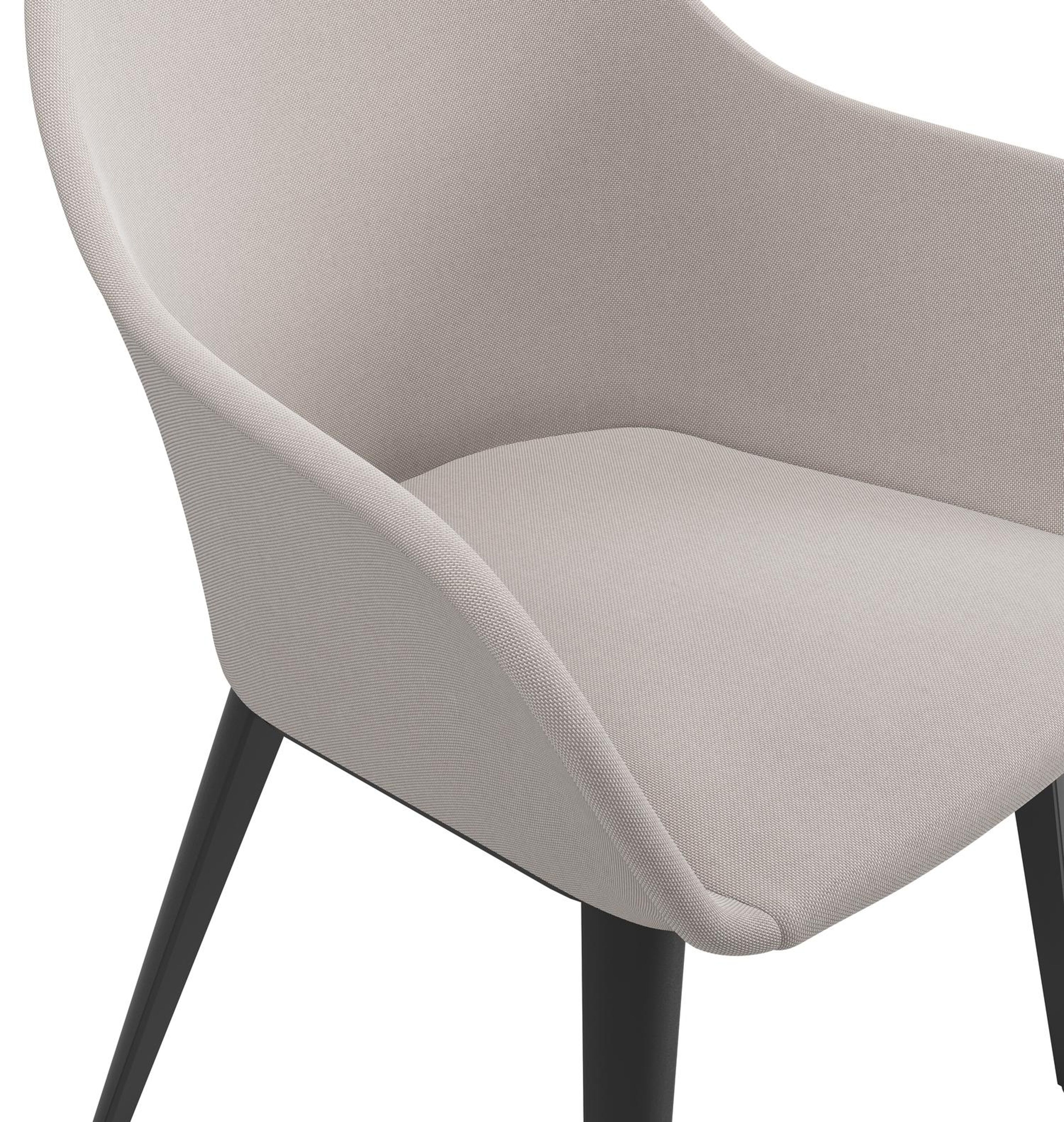 Cesano tuinstoel in zwart aluminium en beige dubbele textilene