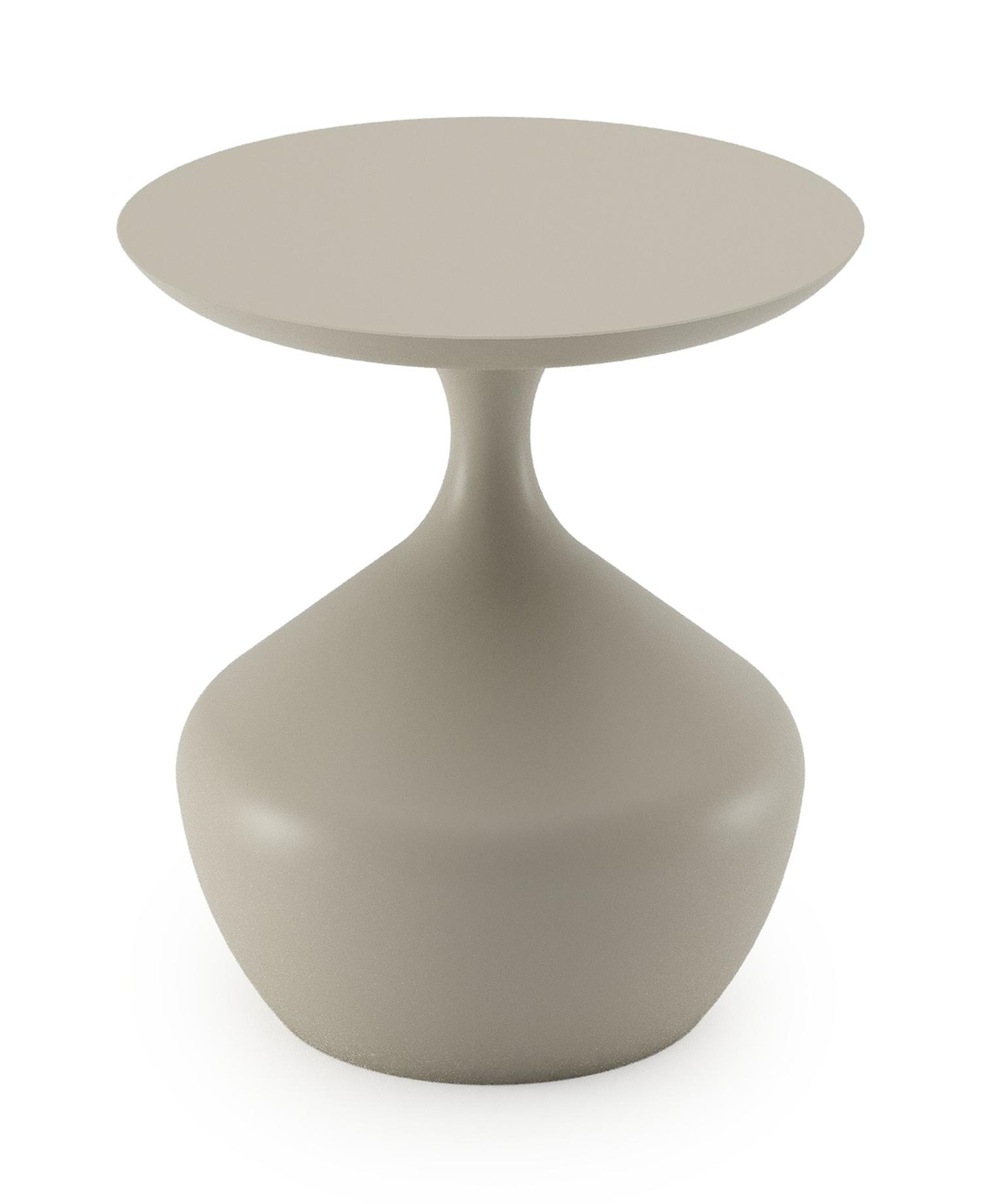 Bomero bijzettafel in beige aluminium - Dia. 48 x - Dia. 48 x H 51 cm