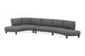 Chaise longue rechts + 3-zit organisch