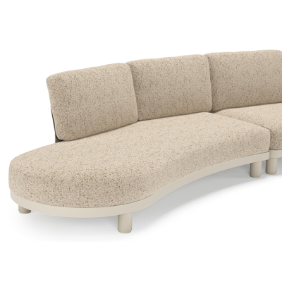 Donato loungebank in beige aluminium met all weather cosytica Bora Jungle kussen