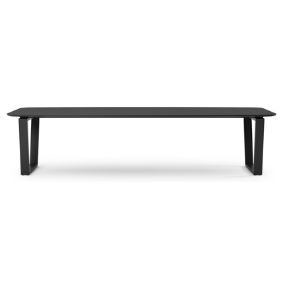 Pagino tuintafel in zwart aluminium en volkeramiek nero black - L 315 x B 115 x H 74 cm
