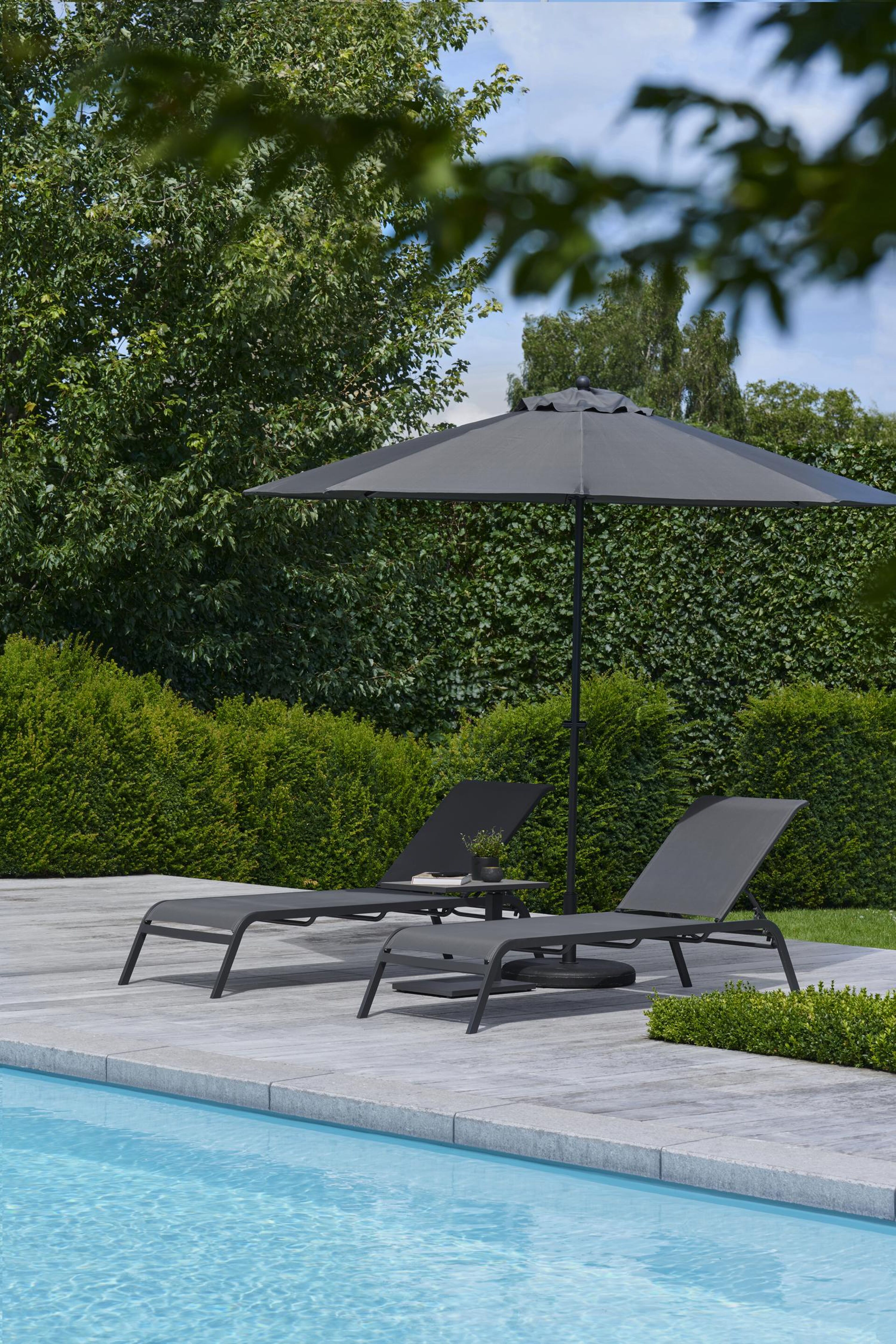 Plana parasolvoet zwart beton van 40 kg