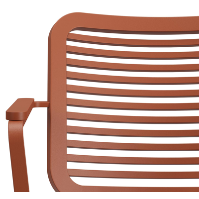 Fano stapelbare tuinstoel in roestbruin aluminium