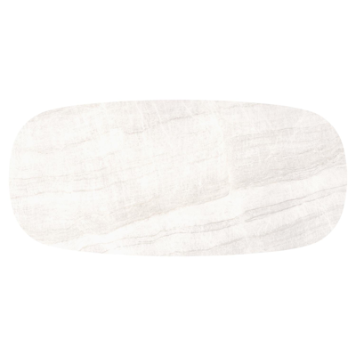 Amico tuintafel bombo in beige aluminium en volkeramiek Taj Mahal - L 270 x B 125 x H 73.5 cm