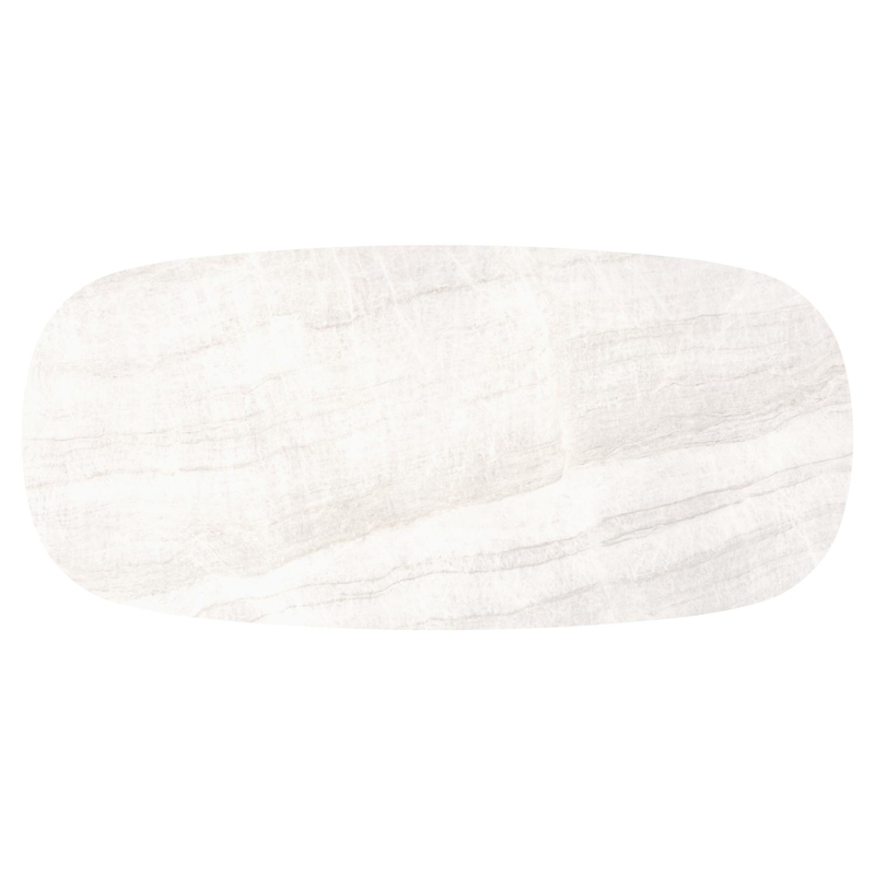 Amico tuintafel bombo in beige aluminium en volkeramiek Taj Mahal - L 270 x B 125 x H 73.5 cm