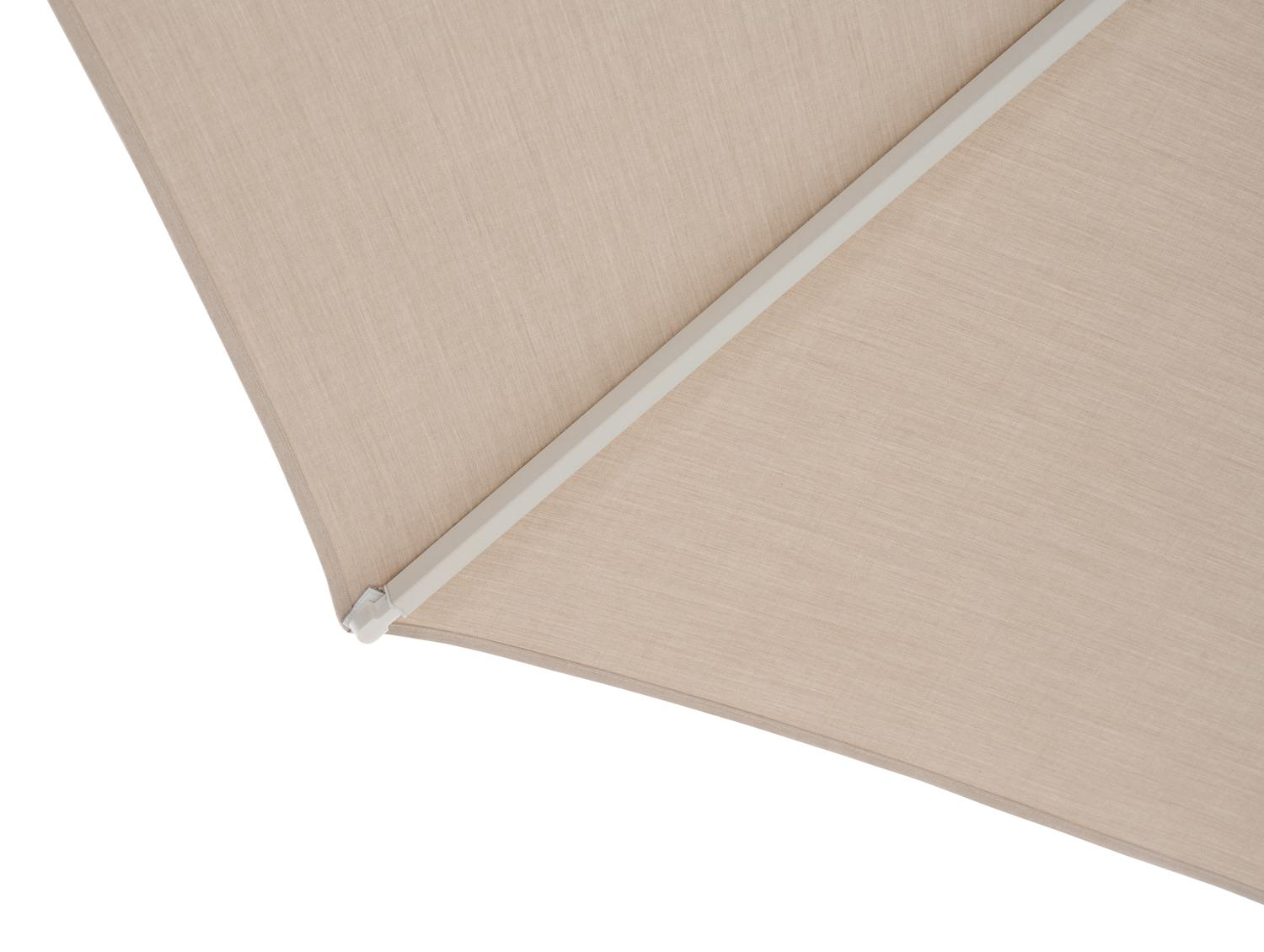 Umbria staanparasol in wit aluminium met beige all weather sunbrella® premium parasoldoek - Dia. 250 cm (zonder voet)
