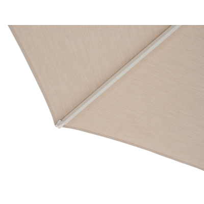 Umbria staanparasol in wit aluminium met beige all weather sunbrella® luxe parasoldoek - (met voet)