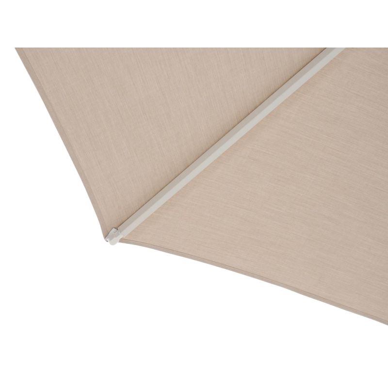 Umbria staanparasol in wit aluminium met beige all weather sunbrella® premium parasoldoek - Dia. 250 cm (zonder voet)