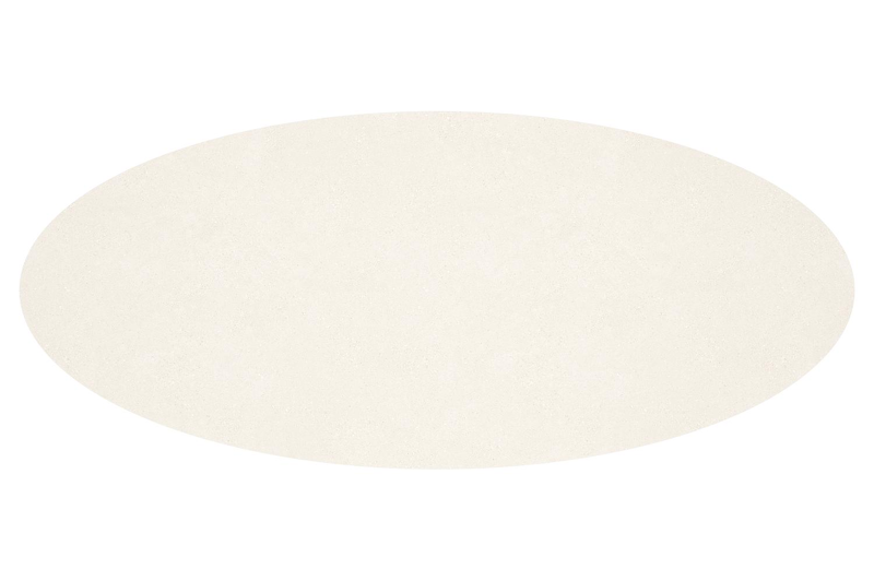 Pamplona ovale tuinset in zwart aluminium en sintered stone crema minerale met 8 Zamora tuinstoelen