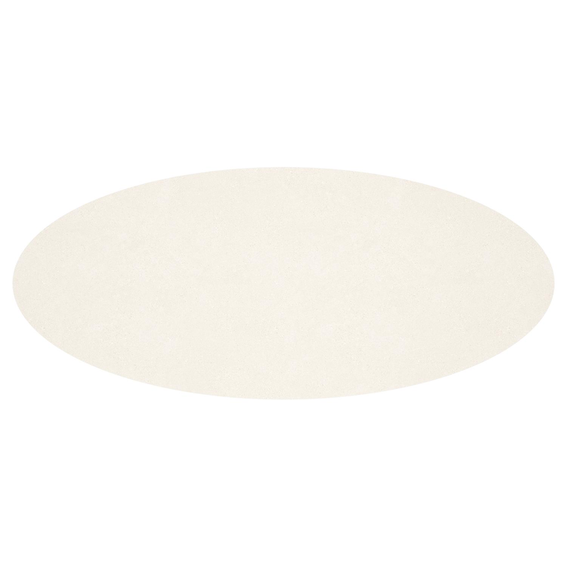 Pamplona tuintafel ovaal in zwart aluminium en sintered stone Crema minerale - L 270 x B 120 x H 72 cm