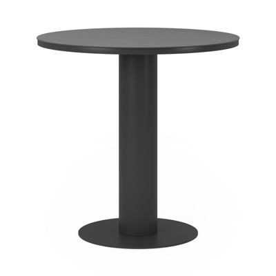 Orso tuintafel in zwart aluminium en volkeramiek basalt black - Dia. 110 x H 106 cm