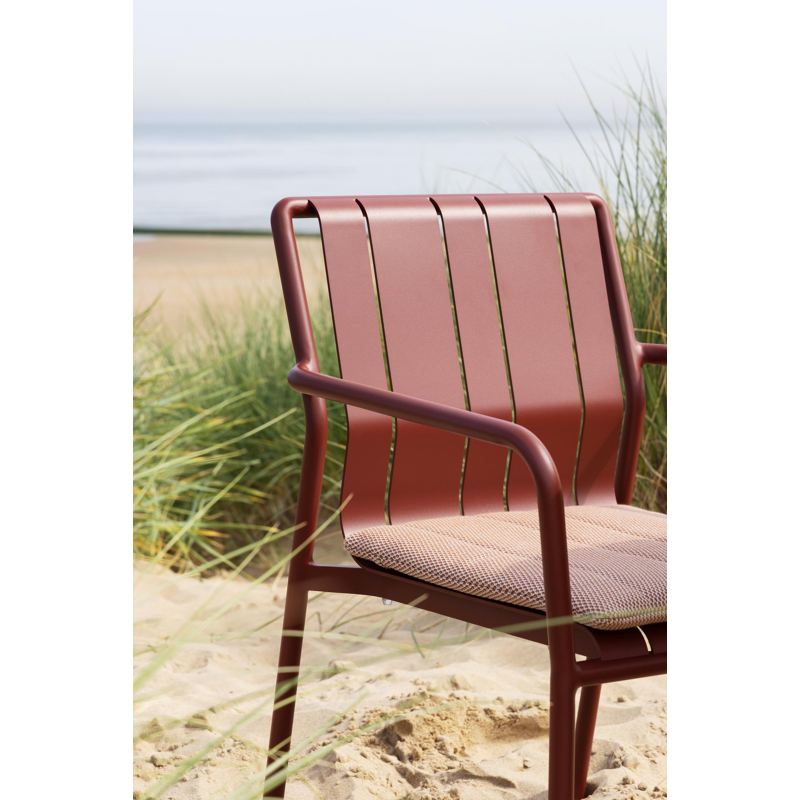 Bolito tuinstoel in ruby aluminium