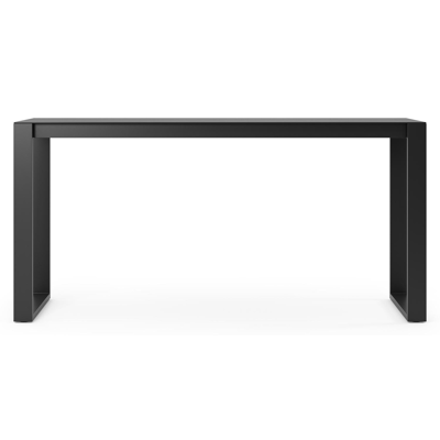 Table de jardin Verato en aluminium noir et céramique pleine basalt black - Lg 220 x Larg. 70 x H 106 cm