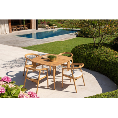 Lacrima tuintafel in teak - L 95 x B 95 x H 75 cm