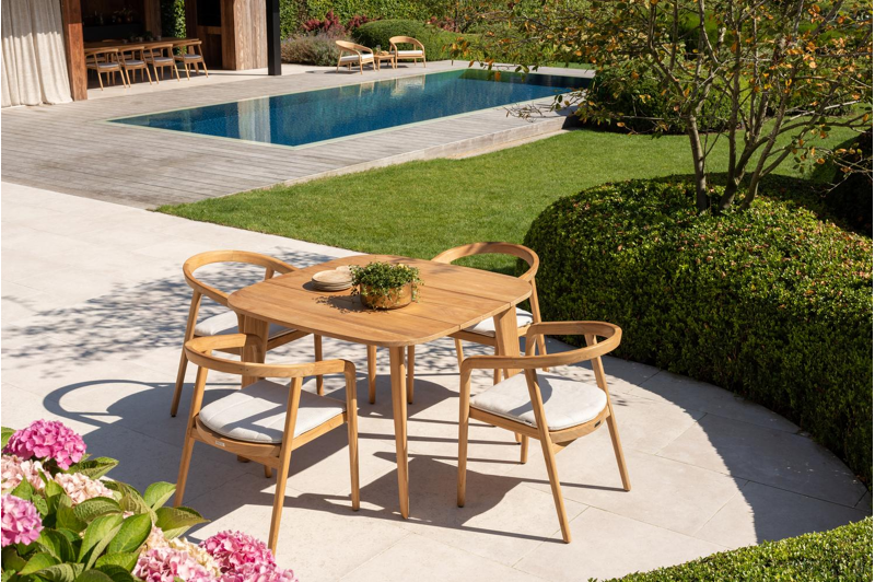 Lacrima tuintafel in teak - L 95 x B 95 x H 75 cm