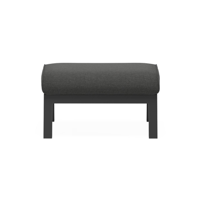 Zen'so poef in zwart aluminium met chartres sooty all weather sunbrella® luxe kussen