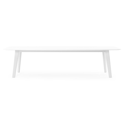 Lacrima tuintafel in wit aluminium en volkeramiek arctic white - L 315 x B 115 x H 74 cm