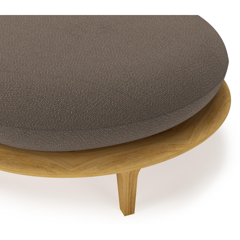 Bomero poef in teak met lopi coconut all weather sunbrella® luxe kussen