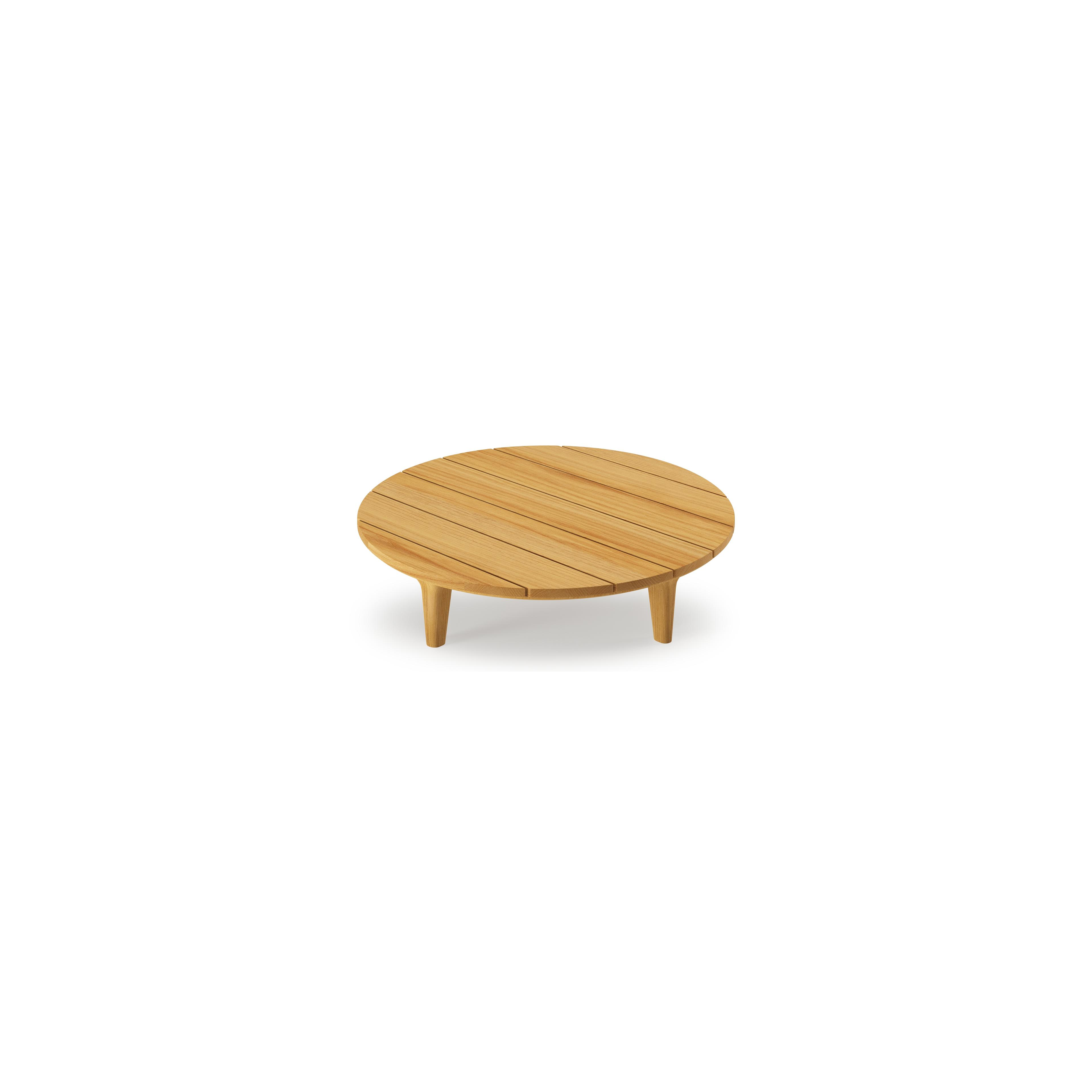 Table basse Bomero en teck- Diam. 85 x Haut. 20 cm