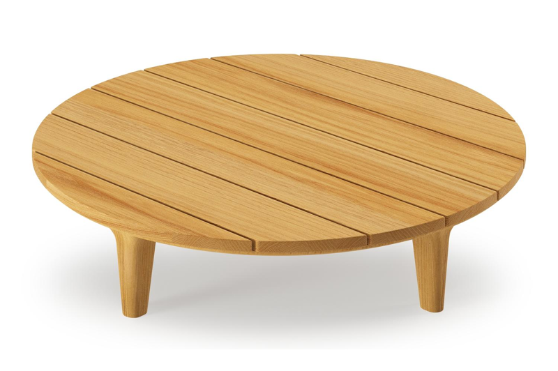 Table basse Bomero en teck- Diam. 85 x Haut. 20 cm