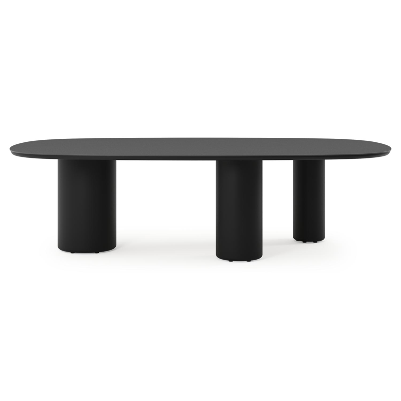 Amico tuintafel bombo xl in zwart aluminium en volkeramiek Nero Black - L 270 x B 148 x H 73.5 cm
