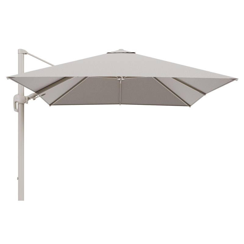 Rufina zweefparasol tiltfunctie in beige aluminium en parasoldoek in All Weather Sunbrella® Luxe Slow Farafra - L1 300 x L2 300 cm (zonder voet)