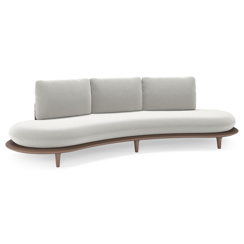 Bomero loungebank in taupe aluminium met lopi ash all weather sunbrella® luxe kussen