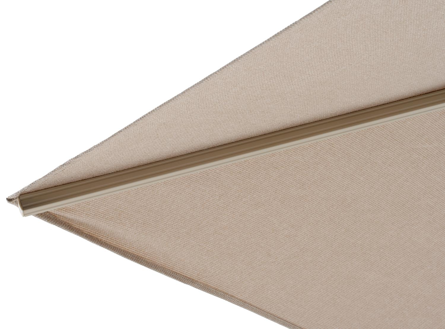 Parasol pedant Avola avec fonction tilt en aluminium beige avec toile de parasol en weather+ softtouch rustic - Lg.1 300 x Lg.2 300 cm (sans pied de parasol)