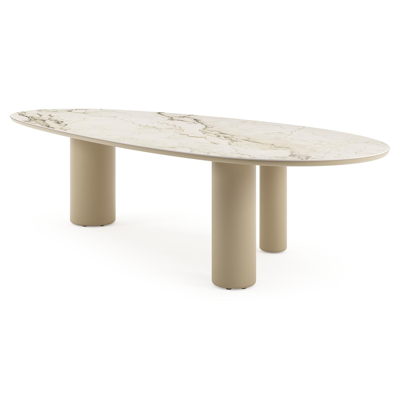Amico tuintafel mango in beige aluminium en volkeramiek Colorado Dunes - L 320 x B 140 x H 73.5 cm