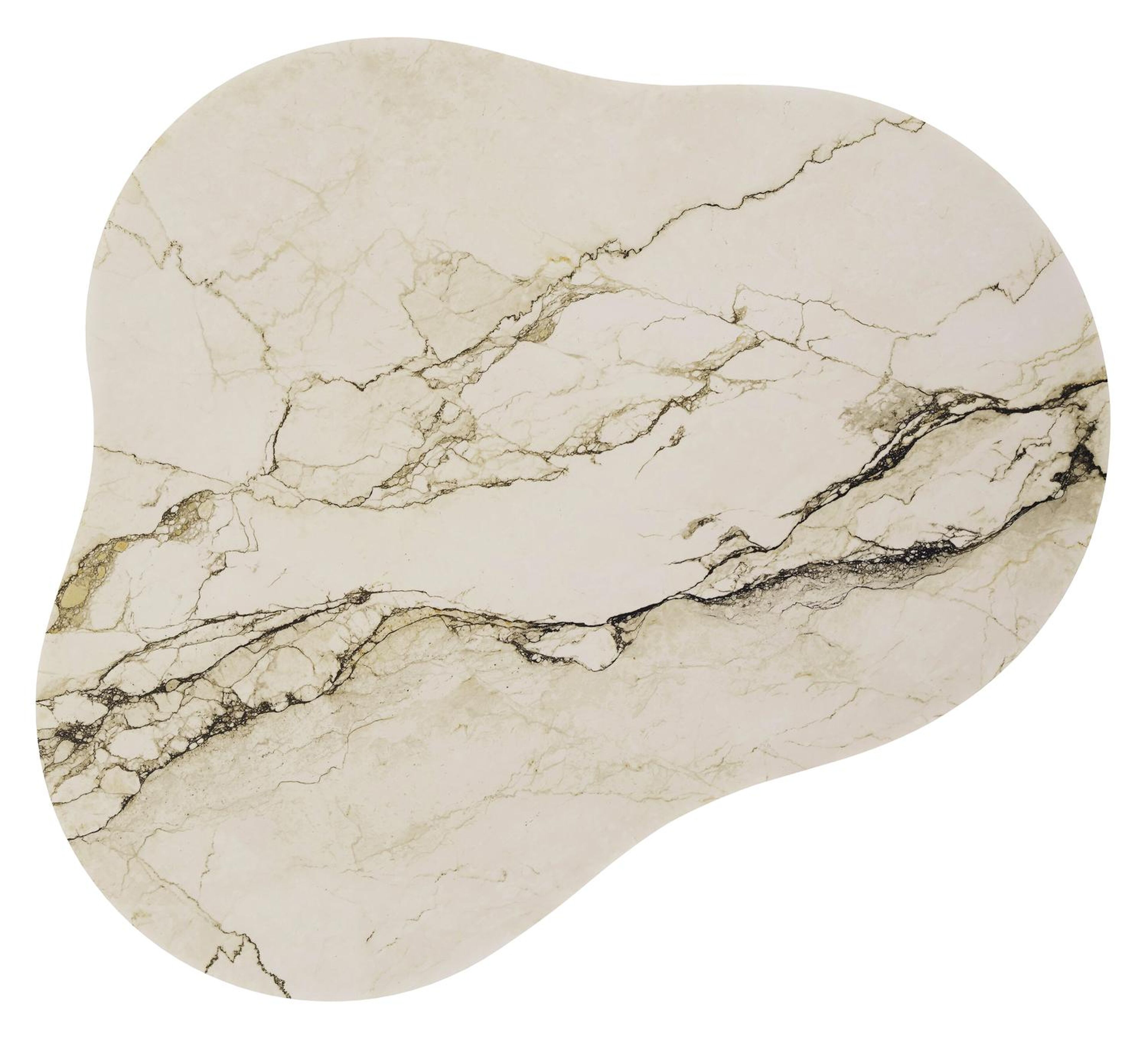 Lomano loungetafel cloud in beige aluminium en volkeramiek Colorado Dunes - Dia. 131 x H 25 cm