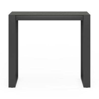 Verato bartafel in zwart aluminium en volkeramiek black obsession - L 120 x B 70 x H 106 cm