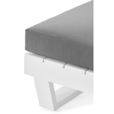Modica loungeset in wit aluminium met grijs textilene kussens