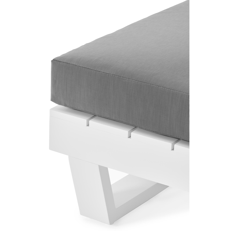 Modica loungeset in wit aluminium met grijs textilene kussens